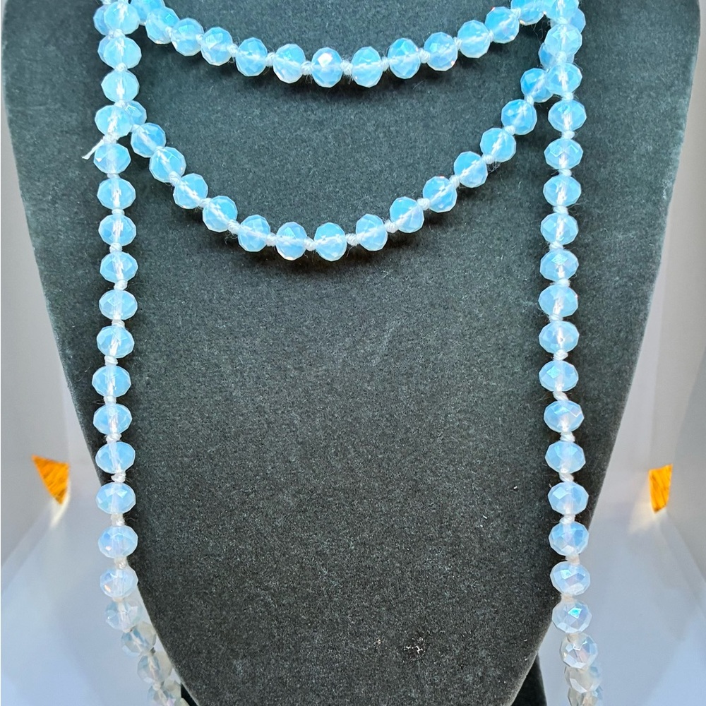 Elegant Opalescent Moonstone Beaded Necklace